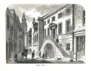 Dyers Hall, College Street, as Rebuilt 1857. Artist: Walter Thornbury