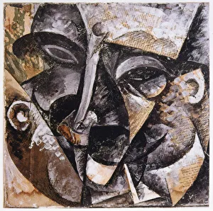 Dynamism of a Mans Head, 1914. Artist: Umberto Boccioni