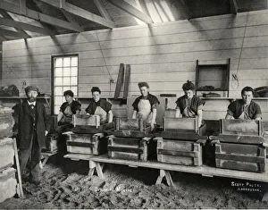 Dynamite Prints: Dynamite mixing, Ardrossan, 1897. Artist: Anonymous