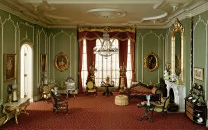 Carpets Gallery: E-14: English Drawing Room of the Victorian Period, 1840-70, United States, c. 1937
