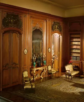 Bookshelves Gallery: E-20: French Library of the Louis XV Period, c. 1720, United States, c. 1937