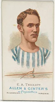 Lindner Eddy Claus Prints: E. A. Trickett, Oarsman, from Worlds Champions, Series 1 (N28) for Allen &amp