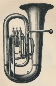 E? Bombardon with three valves, 1910. Creator: Unknown E? Bombardon with three valves, 1910. Creator: Unknown