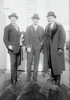 Aviators Prints: E. Cowdin, N. Prince, Wm. Thaw, between c1910 and c1915. Creator: Bain News Service