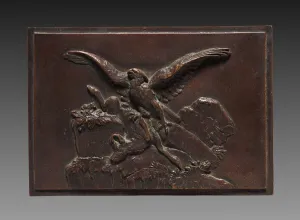 Eagle with Chamois, c. 1830 - 1875. Creator: Antoine-Louis Barye (French, 1796-1875)