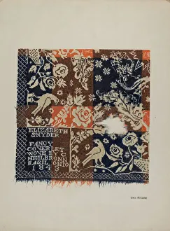 Bedclothes Gallery: Eagle Coverlet, c. 1938. Creator: George E. Rhone