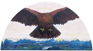 Rocky Landscape Prints: Eagle with Engadine landscape, 1898. Creator: Giacometti, Giovanni (1868-1933)