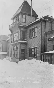 Nome Alaska United States Prints: Eagle Hall, between c1900 and c1930. Creator: Unknown