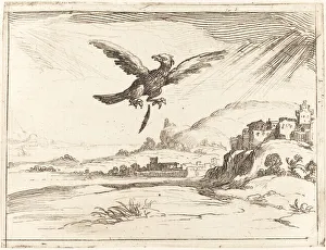 Dropping Prints: Eagle Losing an Old Feather, 1628. Creator: Jacques Callot