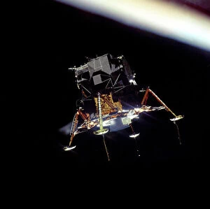 Aldrin Edwin Eugene Jr Gallery: Eagle In Lunar Orbit, 1969. Creator: Michael Collins