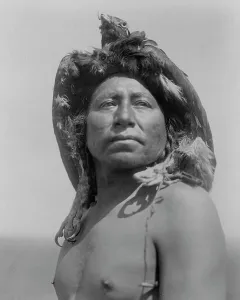 Apsaroke Prints: The Eagle Medicine-Man-Apsaroke, c1908. Creator: Edward Sheriff Curtis