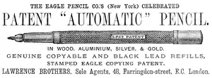 Writing Materials Prints: The Eagle Pencil Co.'s Celebrated Patent 'Automatic' Pencil