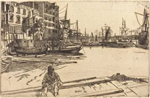 Eagle Wharf, 1859. Creator: James Abbott McNeill Whistler