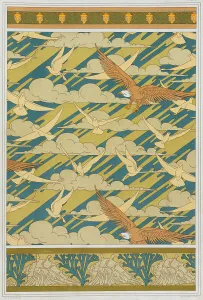 Reform Style Prints: Eagles and pigeons, 1897. Creator: Verneuil, Maurice Pillard (1869-1942)