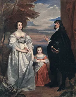 7th Earl Of Prints: The Earl and Countess of Derby and Child, 1632-1641 (1910). Artist: Anthony van Dyck