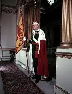Edinburgh Prints: The Earl of Dundee, Hereditary Standard Bearer of Scotland in his peer's robes, 1952