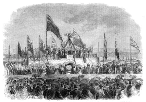 Plymouth Devon England Prints: The Earl...placing the memorial stone of the Devonport