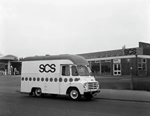 Early 1960s Austin LD high top van (mobile Shop), Scunthorpe, Lincolnshire, 1965