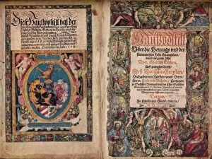 Autograph Gallery: An Early Autograph Album: A Hauspostill from the works of Martin Luther, c1550