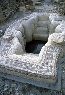 Tunisia Gallery: Early Christian Baptismal Bath at Roman forum of Sufetula, Sbeitla, Tunisia, c20th century