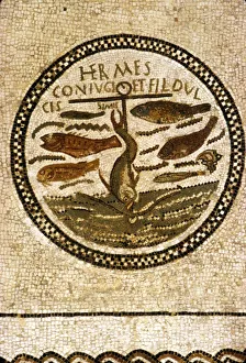 4th Century Prints: Early Christian Funerary Mosaic, (Roman), 4th century