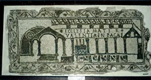 Early Christian Roman Mosaic of Christian Basilica, c1st-2nd century Early Christian Roman Mosaic of Christian Basilica, c1st-2nd century