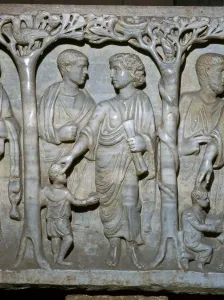 Healing Prints: Detail of early Christian sarcophagus