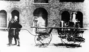 British Colony Prints: Early Fire Engine, c1890s. Creator: Unknown