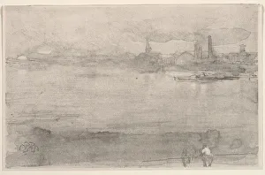 Early Morning: The Thames at Battersea, London, 1878. Creator: James McNeill Whistler (American