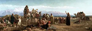 Early morning in the wilderness of Shur, 1860. Artist: Frederick Goodall