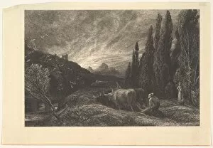 Ploughing Gallery: The Early Ploughman, 1861. Creator: Samuel Palmer