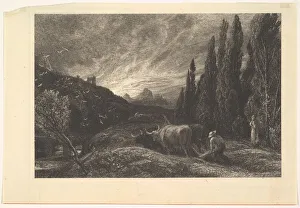 The Early Ploughman, 1861. Creator: Samuel Palmer