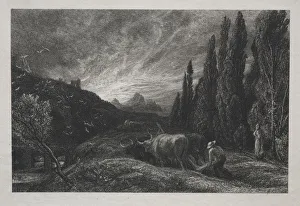 The Early Plowman, before 1861. Creator: Samuel Palmer (British, 1805-1881)