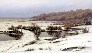 Early Snow, 1883. Artist: Yefim Yefimovich Volkov