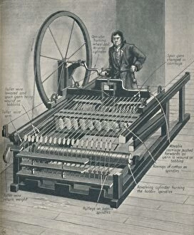 Cotton Gallery: How The Early Spinning Jenny Worked, c1934