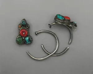 Turquoise Collection: Earring, 18th century. Creator: Unknown
