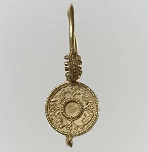 Lombardic Collection: Earring, Langobardic or Byzantine (?), 6th-7th century. Creator: Unknown