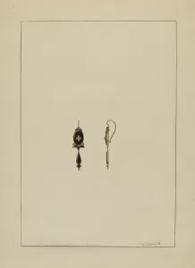 Albert Camilli Prints: Earrings, 1935/1942. Creator: Albert Camilli