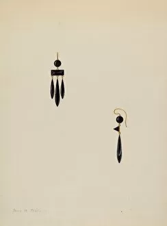 Earrings Gallery: Earrings, c. 1938. Creator: John H. Tercuzzi