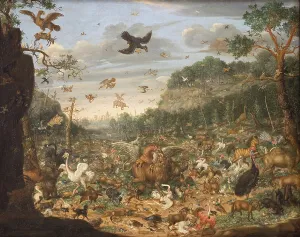 Aggression Prints: The Earth after the Fall of Man, 1690. Creator: Franz Rosel von Rosenhof