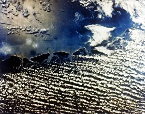 Weather Pattern Prints: Earth from space - east coast of the USA, c1980s. Creator: NASA