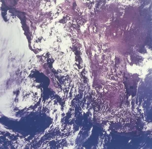 Earth from space - Mexico, c1980s. Creator: NASA