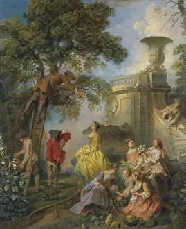 Flirting Prints: The Earth, unknown date. Creator: Nicolas Lancret