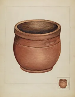 Crock Prints: Earthenware Pot, 1936. Creator: Anna Aloisi
