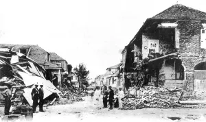Jamaican Prints: Earthquake damage, Duke Street, Kingston, Jamaica, 1907