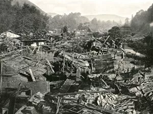 Devastation Gallery: After the earthquake, Gifu, Japan, 1895. Creator: Unknown