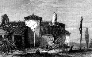 Deaths Prints: Earthquake near Venice: ruins of the Church of San Pietro di Feretto