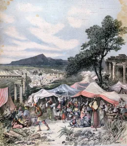 Natural Disaster Gallery: Earthquake in Thebes, 1893. Artist: Henri Meyer