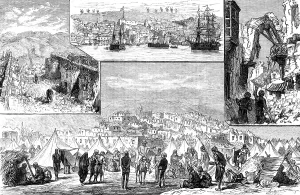 Aftermath Prints: The Earthquakes in Asia Minor: sketches in the villages destroyed, 1883. Creator: Unknown