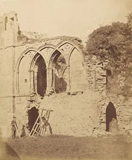 Easby Abbey. The Refectory, 1850s. Creator: Joseph Cundall